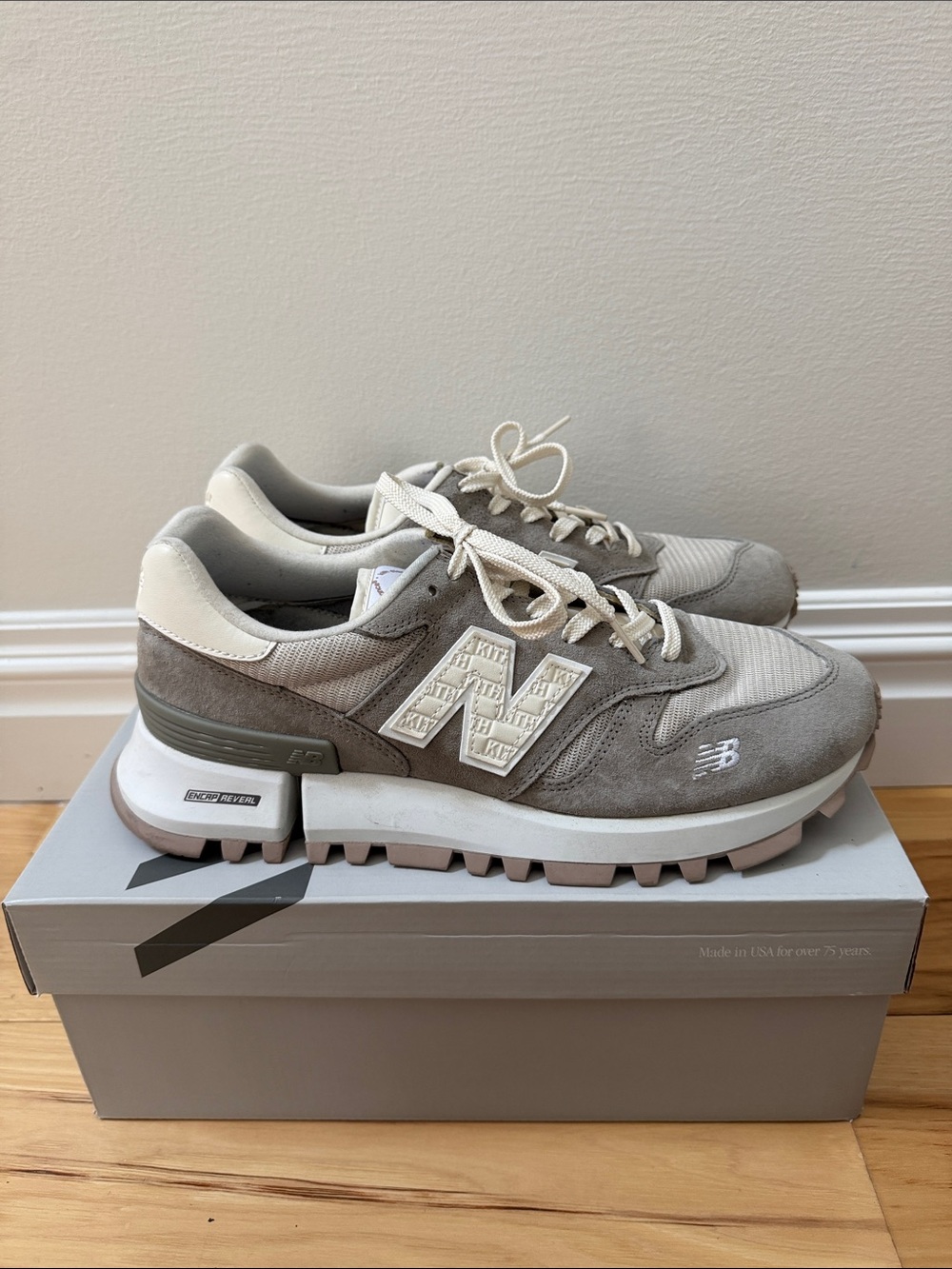 New Balance x Kith Classic Ronnie Fieg Elephant Skin Grey RC 1300 Sneakers 10.5